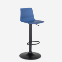 Design kitchen bar stool with adjustable matt black base Grand Soleil Imola Matt Choice Of