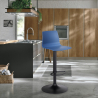 Design kitchen bar stool with adjustable matt black base Grand Soleil Imola Matt Bulk Discounts