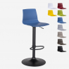 Design kitchen bar stool with adjustable matt black base Grand Soleil Imola Matt Catalog