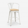 Lix style high stool industrial design bar kitchen steel wood back light Cost