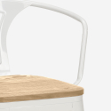 Lix style high stool industrial design bar kitchen steel wood back light Cheap