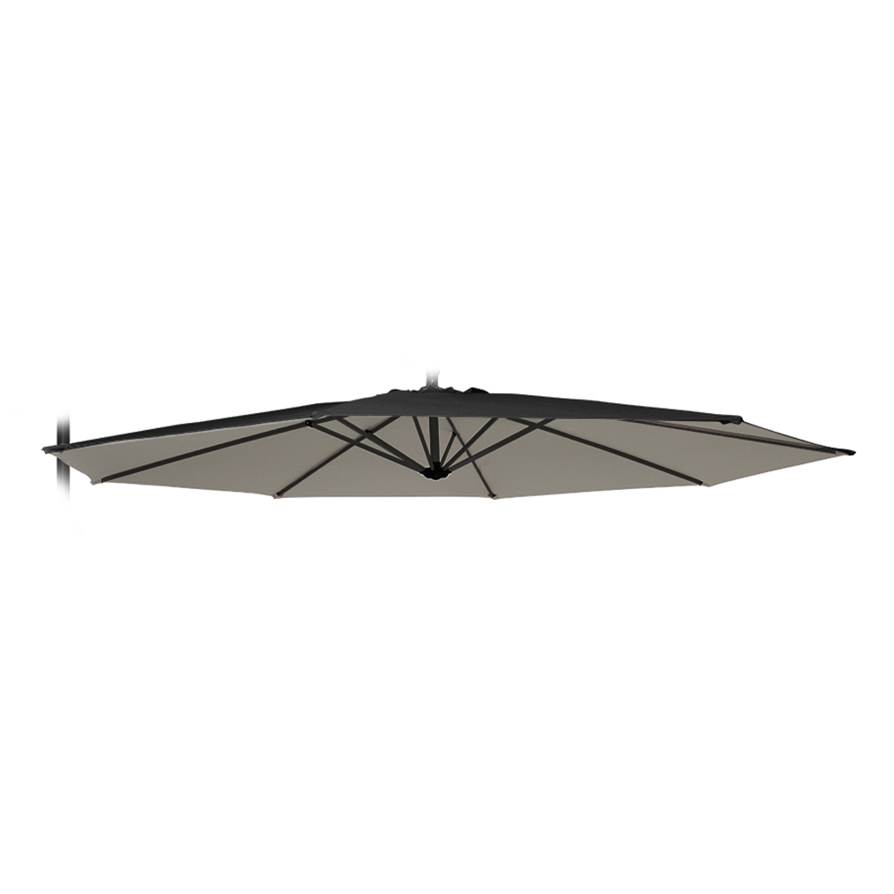 Replacement Canopy for 3x3 Octagonal Garden Umbrella with Aluminum Arm, Fan Noir