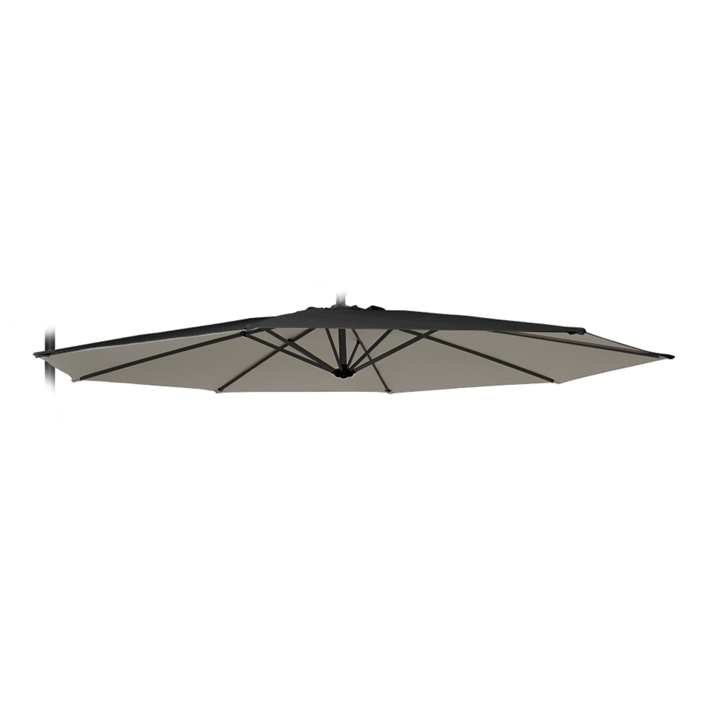Spare Canvas for Garden Umbrella 3x3 Octagonal Aluminium Arm Fan Noir
