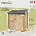 Wooden tool shed Ambrogio garden shed 155x85 Nature On Sale