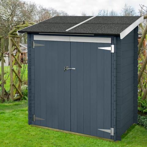 Wooden box shed for garden tools Ambrogio 155x85 Rocks