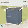 Wooden tool shed Ambrogio garden shed 155x85 Rocks On Sale