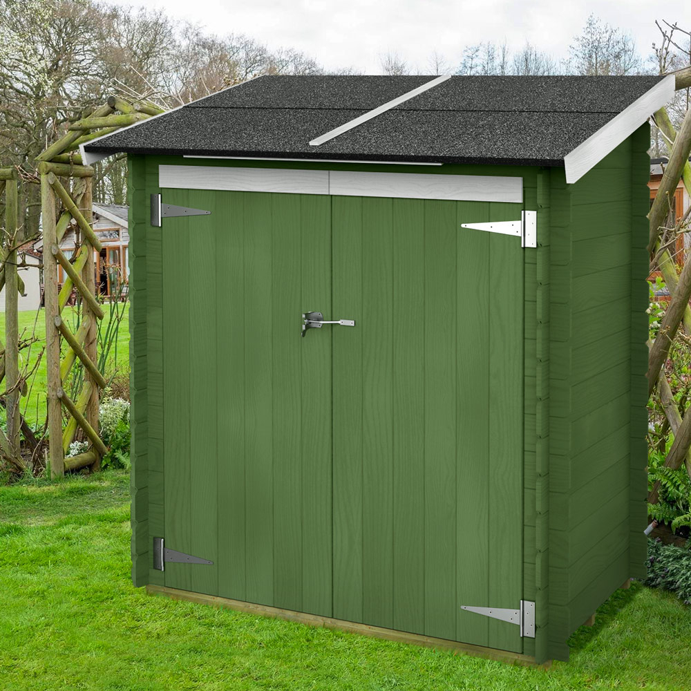 Wooden Lean-To Garden Shed for Tools Ambrogio 155x85 Eco