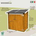 Wooden shed garden tool shed Ambrogio 155x85 Sunset On Sale