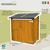 Wooden shed garden tool shed Ambrogio 155x85 Sunset On Sale