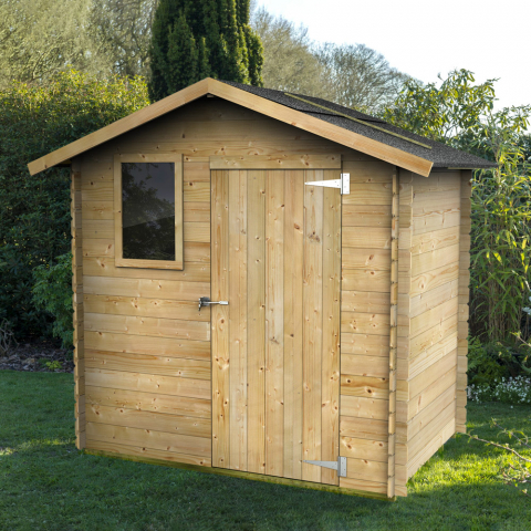 Wooden garden shed with tool shed Livia 198x130 Nature