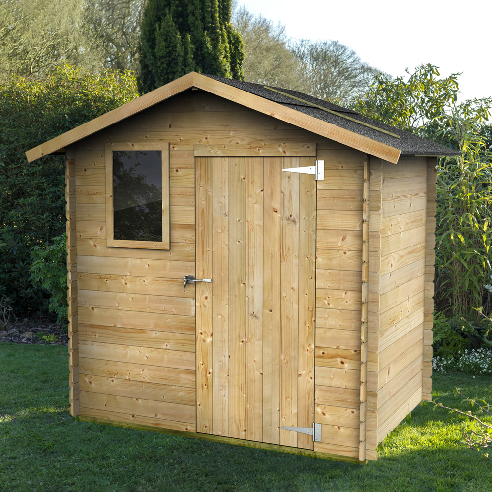 Livia 198x130 Wooden Garden Shed with Window for Tool Storage Nature