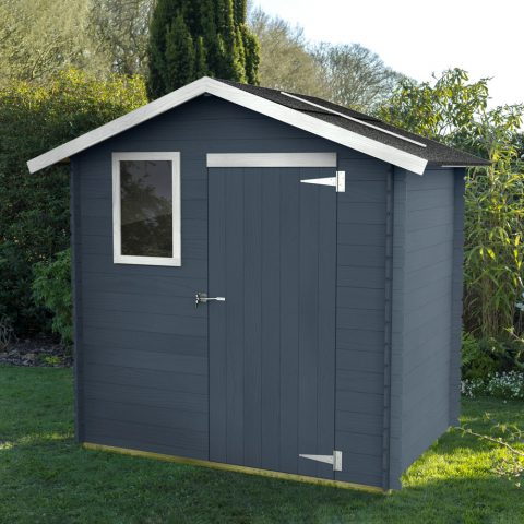 Wooden garden shed with tool shed Livia 198x130 Rocks