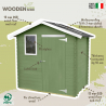 Wooden garden shed with window Livia 198x130 Eco On Sale
