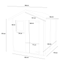Wooden garden shed with window Livia 198x130 Sunset Sale