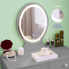 Scandinavian grey make-up station LED mirror drawers Serena Grey Sale
