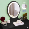 Scandinavian make-up station black drawers LED mirror Serena Black Sale
