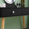 Scandinavian make-up station black drawers LED mirror Serena Black Catalog