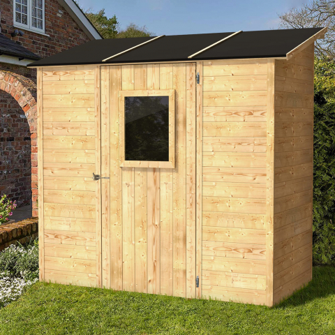Garden wooden shed storage box for tools Vaniglia 207x102