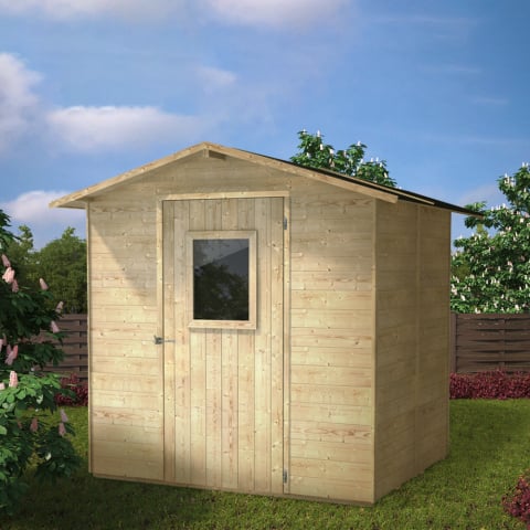 Garden wooden shed storage box for tools Vaniglia 200x207