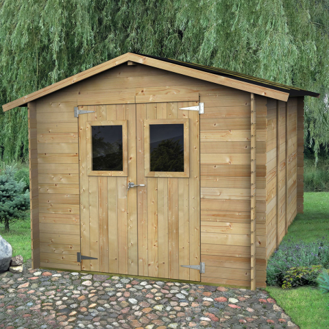 Garden wooden shed tools garage double door Hobby 248x248