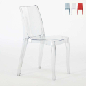 Cristal Light stackable polycarbonate transparent kitchen and bar chairs Grand Soleil Design Model