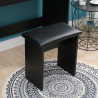 Gaia Black Makeup Vanity with LED Bulbs, Mirror, and Stool Catalog