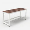 Rectangular office desk 120x60cm wood metal modern white Bridgewhite 120 Offers