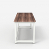 Rectangular office desk 120x60cm wood metal modern white Bridgewhite 120 Sale