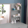 Grey make-up station with mirror drawer and Mayca Grey stool Sale