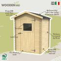 Wooden garden tool shed Flavia 146x130 On Sale