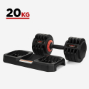 Pair of dumbbells 2 x 20 kg gym variable load adjustable weight fitness Oonda On Sale