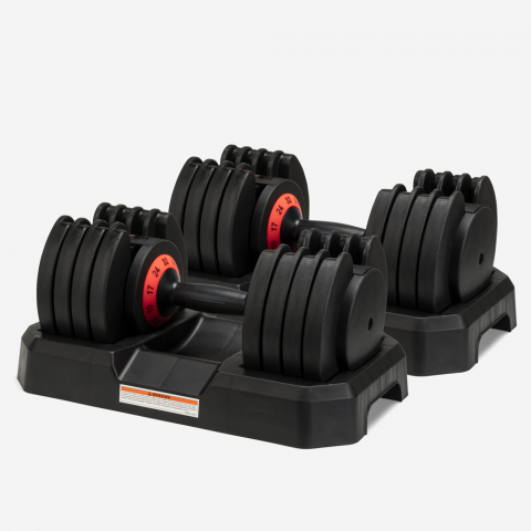 Pair of dumbbells 2 x 32 kg adjustable weight gym fitness variable load Oonda Promotion