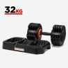 Pair of dumbbells 2 x 32 kg adjustable weight gym fitness variable load Oonda Offers