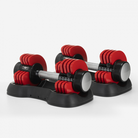 Pair of dumbbells 2 x 12 kg adjustable weight home gym fitness Erope Promotion