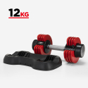 Pair of dumbbells 2 x 12 kg adjustable weight home gym fitness Erope Offers