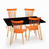 Dining table set 120x80cm black 4 chairs design kitchen restaurant bar Genk Catalog