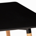 Dining table set 120x80cm black 4 chairs design kitchen restaurant bar Genk 