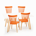 White dining table set 120x80cm 4 chairs design kitchen restaurant Bounty Cheap