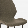 Lyna Modern Design Faux Leather and Metal Chair for Kitchen, Bar, Restaurant Characteristics