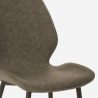 Modern design metal leatherette chair for kitchen bar restaurant Lyna Characteristics