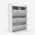 Space-saving vertical shoe rack 3 doors 63x24x120cm 18 pairs of Curpes shoes Sale