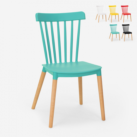 Modern design chair wood polypropylene restaurant bar kitchen Praecisura Promotion