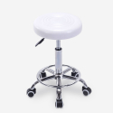 Nabu office beautician swivel stool with leatherette seat wheels Model