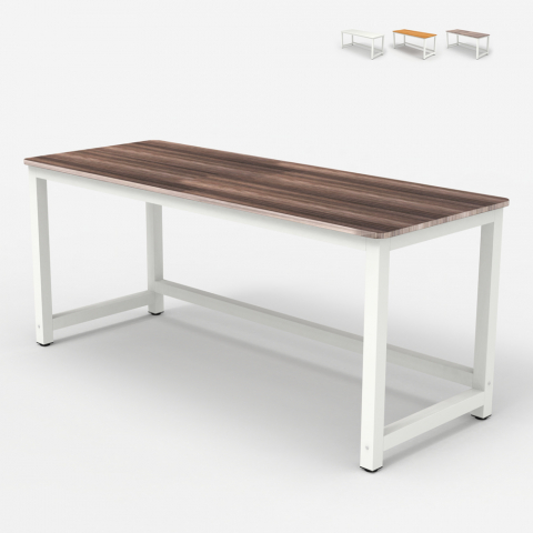 Design office desk metal white rectangular 160x70cm Bridgewhite 160 Promotion