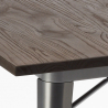 set industrial design table 80x80cm 4 chairs Lix style kitchen bar hustle Cheap