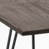 set 4 chairs Lix style table 80x80cm industrial design bar kitchen reims dark Cheap