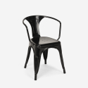 set 4 chairs style table 80x80cm industrial design bar kitchen reims dark 