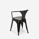 set 4 chairs style table 80x80cm industrial design bar kitchen reims dark 