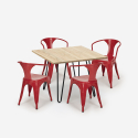 table set 80x80cm industrial design 4 chairs style bar kitchen reims light Cost