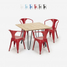 table set 80x80cm industrial design 4 chairs style bar kitchen reims light Catalog